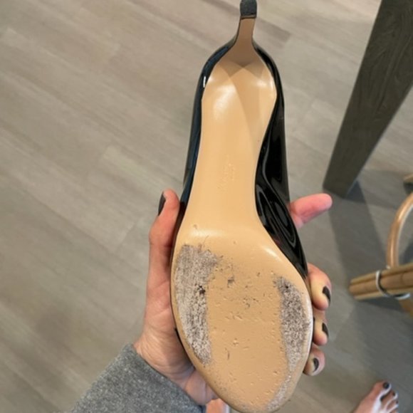 Salvatore Ferragamo Patent Peep Toe Pump - Picture 3 of 4